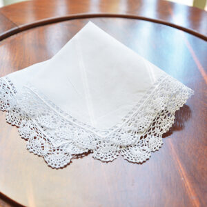 Classic Handkerchief. Laces & Hemstitches.