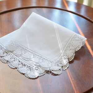 Classic Handkerchief with Slim “Irish” Hemstitch”