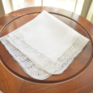 Large Lace Handkerchief. 20×20″