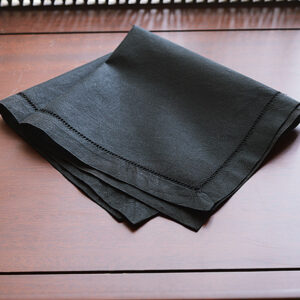 black colored hemstitch handkerchiefs