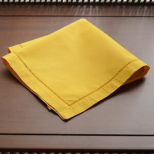 Hemstitch Handkerchief. Mango Mojito Colored