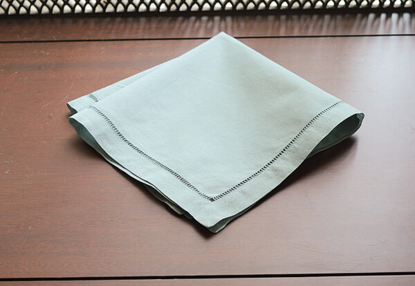 Slate Gray Hemstitch Handkerchief