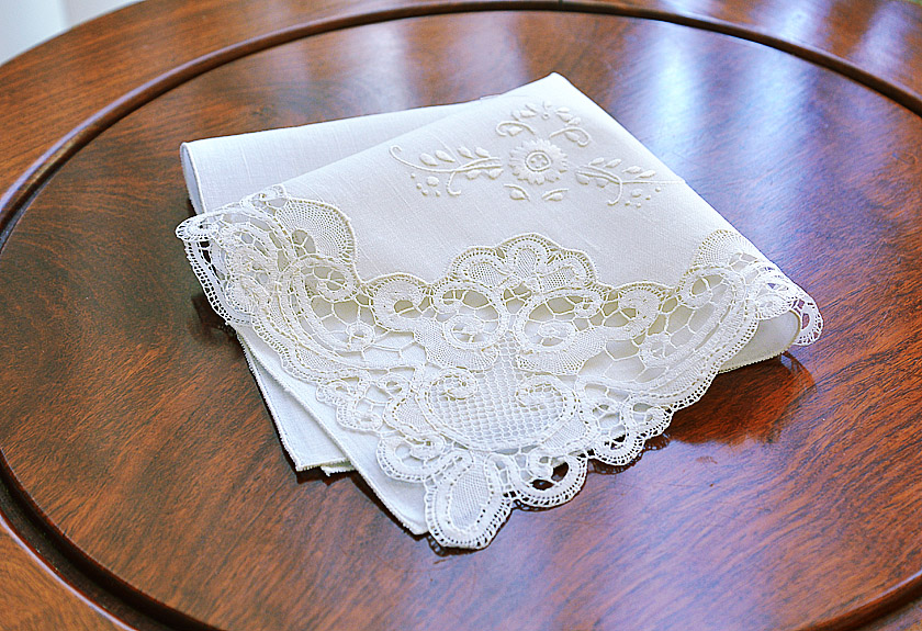 Venetian Lace Handkerchief 13"