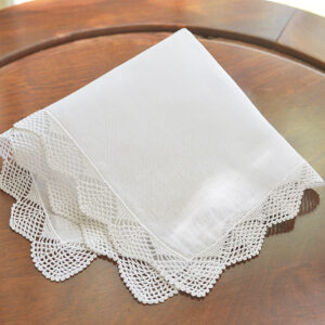 Classic Lace Handkerchief. Diamond Lace Trims. # 2002